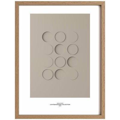 Idealform Poster no. 4 Shadow forms Barva: Smokey taupe, Velikost: 300x400 mm