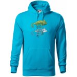 ChameleON_OFF Hana-creative mikina Cape s kapucí světlý tyrkys – Zboží Dáma