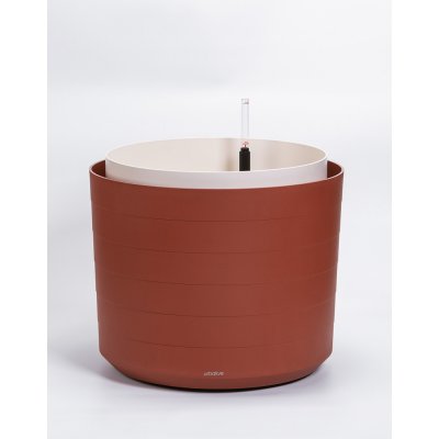 Plastia Samozavlažovací velkoobjemový květináč Berberis 55 terakota + slonová kost – Hledejceny.cz