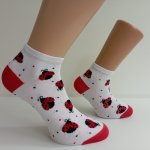 Trepon Dívčí kotníkové ponožky Lienka, bílé – Zboží Mobilmania