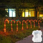 ROSNEK sada 5 LED cukrové třtiny pohádkových světel 8 světelných režimů napájených baterií vodotěsné zahradní světlo pro venkovní trávník na dvoře vánoční dekorace – Zbozi.Blesk.cz