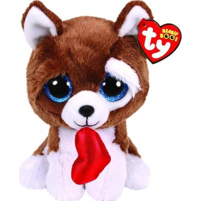 TY Inc Meteor Beanie Boos Smootches hnědobílý pejsek se srdíčkem 36663 24 cm – Zbozi.Blesk.cz