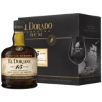 El Dorado 15y 43% 0,7 l (dárkové balení 2 sklenice) – Zboží Dáma