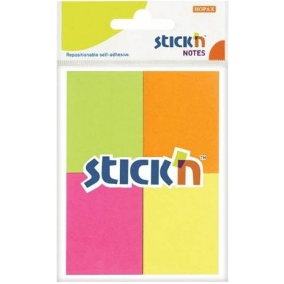 Bloček samolepicí Stick´n 38x51 mm, 4x50 l., neonové barvy – Hledejceny.cz
