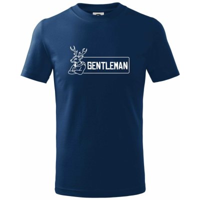 Jelen gentleman tričko dětské bavlněné Půlnoční modrá – Zboží Mobilmania