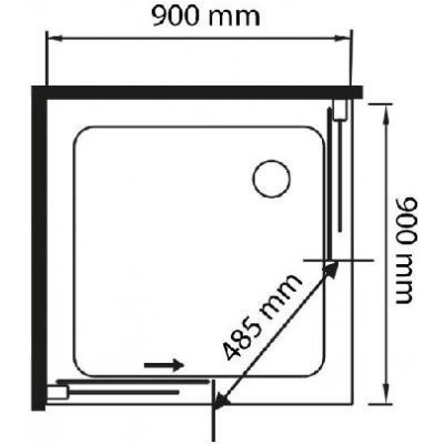 Lansanit LitLUX Slim Alvaro - Sprchový kout Black Line, 900x900 mm, matná černá/čiré sklo CZD99-BROZ3 – Zboží Mobilmania