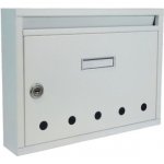 DOLS E-01 BASIC/K RAL9016 - poštovní schránka s otvory, do bytových a panelových domů, bílá – Hledejceny.cz