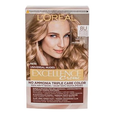L'Oréal Paris Excellence Creme Triple Protection barva na vlasy na všechny typy vlasů 8U Light Blonde 48 ml – Zboží Mobilmania