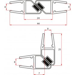 Sapho THRON LINE sada magnetických těsnění NDTL04