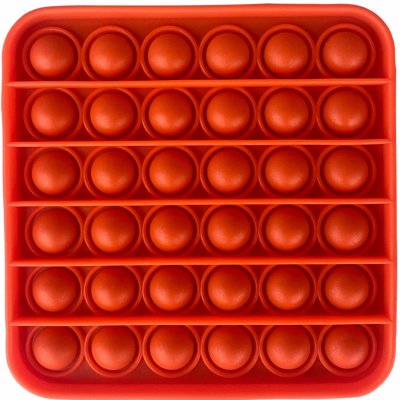 Pop It Praskající bubliny silikon čtverec oranžová – Zboží Mobilmania