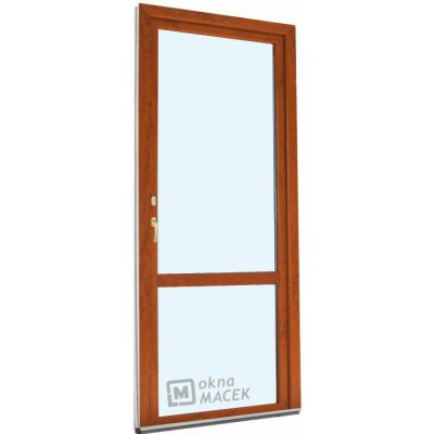 Kömmerling balkonové dveře 70 AD OS s příčkou levé zlatý dub/bílá 80 x 230 cm oboustranná klika + FAB + hliníkový práh – Hledejceny.cz