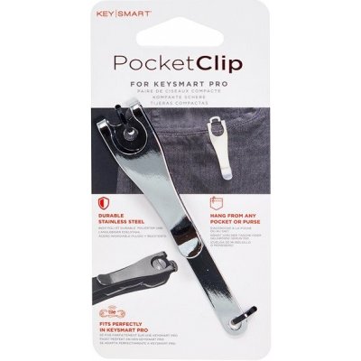 Přívěsek na klíče KeySmart Pocket Clip Barevné provedení Stříbrná – Zboží Dáma