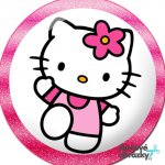 Jedlý tisk HELLO KITTY ● materiál: FONDÁNOVÝ DECORLIST ✴️, ● velikost: průměr 20 cm ☝ – Zboží Mobilmania