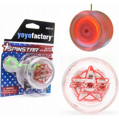 Yoyofactory yoyo Spinstar LED svítící Červená – Zboží Dáma