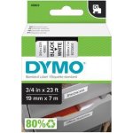 Dymo 45803 černý tisk/bílý podklad, 7m, 19mm – Hledejceny.cz