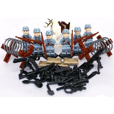 Figurky / Minifigurky WW2 vojáci 2. světová válka čínská armáda LEGO  kompatibilní sada 6ks + 2 těžké zbraně + kůň + ostnatý drát od 279 Kč -  Heureka.cz