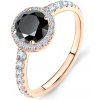 Prsteny Savicki zásnubní prsten This is Love růžové zlato černý diamant diamanty TIL 3 CZD R