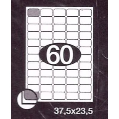 Print PEKZ375X235100A4B bílé 37,5 x 23,5 mm 60 etiket na A4 100 listů – Hledejceny.cz
