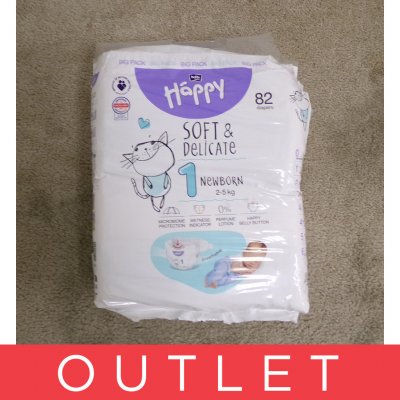 Bella Baby Happy Soft&Delicate 1 Newborn 2–5 kg 82 ks – Zboží Dáma