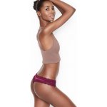 Victoria's Secret dámská tanga Banded Thong Panty vínová – Hledejceny.cz