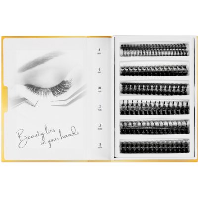 Luxury Lashes 8D Řasy Premium LINE MIX 1 000 ks Zakřivení umělých řas: D, Délka umělých řas: Mix délek 8-13 mm, Tloušťka řas: 007 – Zboží Dáma