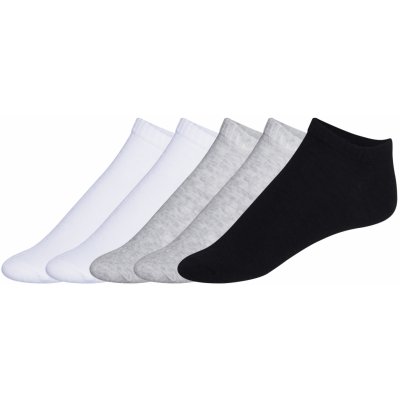 Esmara dámské nízké ponožky 5 párů bílá/šedá/černá – Sleviste.cz
