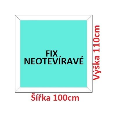 Soft Plastové okno 100x110 cm FIX neotevíravé – Zboží Mobilmania