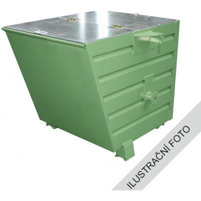 TRV PLN 8822/ZE Výklopný kontejner s víkem zelená nosnost 1500 kg – Zboží Mobilmania
