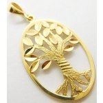 Klenoty Budín Dámský velký gravírovaný zlatý přívěsek života HK3141 – Zboží Dáma