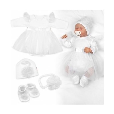 Luxusní 4D slavnostní sada oblečení pro miminko Girl bílá – Zboží Dáma