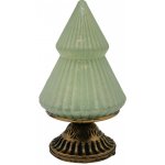 Clayre & Eef Zelený skleněný dekorační svítící stromek LED Tree Ø 10*18 cm – Hledejceny.cz