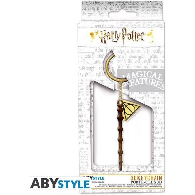 Přívěsek na klíče Harry Potter 3D kovová Bezová hůlka – Zboží Mobilmania