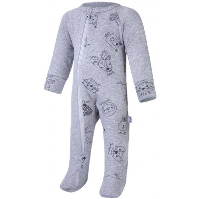 Little Angel Overal smyk Dr Tisk Outlast® Šedý melír šedý melír zvířátka – Zboží Mobilmania