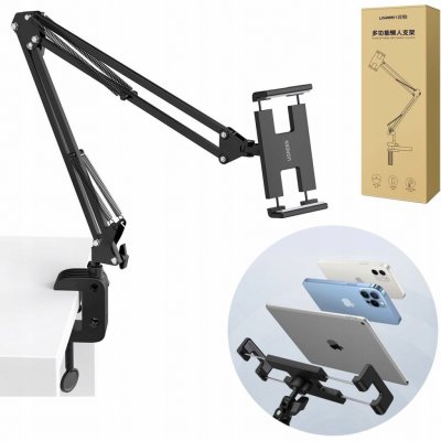 Ugreen universal phone tablet holder with folding long arm černá and gray 50394 – Zboží Živě