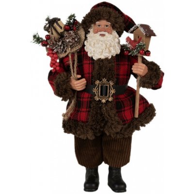 Clayre & Eef Vánoční dekorace taťka Santa Claus v kabátku s dárky - 18*10*27 cm – Hledejceny.cz