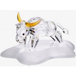 Preciosa Skleněná figurka Buvol - čínský zodiak z českého křišťálu Preciosa, podstavec, topaz – Hledejceny.cz