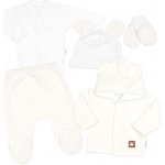 Baby Nellys Pletená sada oblečení pro miminko Star 5D růžová – Zboží Dáma