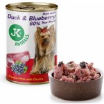 JK Animals Duck & Blueberry Premium Paté with Chunks superprémiová masová 400 g – Zboží Mobilmania