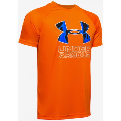 Under Armour Chlapecké tričko Tech Hybrid Prt Fill Ss Oranžová – Zboží Mobilmania