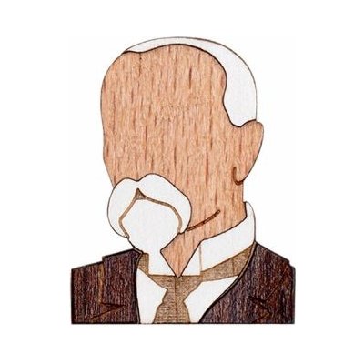 BeWooden dřevěná brož TGM BR101 – Zboží Dáma