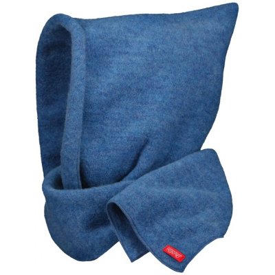 Merino šála s kapucí fleece modrá sky – Zboží Mobilmania