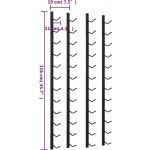 vidaXL Nástěnný stojan na víno na 12 lahví 2 ks, černá litina – Zbozi.Blesk.cz