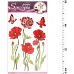 Samolepky na zeď vlčí máky s motýli 1380, 60x33 cm – Hledejceny.cz