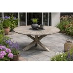 Hartman Provence Crossleg 150 cm – teak light grey, žulová vložka – Hledejceny.cz