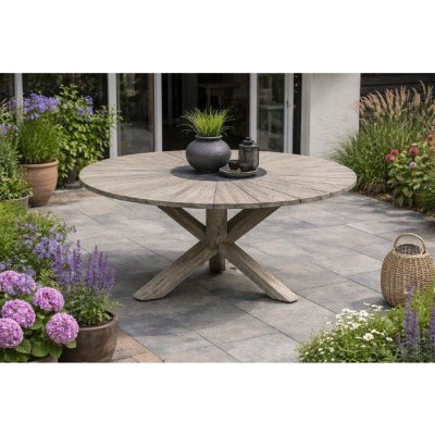 Hartman Provence Crossleg 150 cm – teak light grey, žulová vložka – Hledejceny.cz