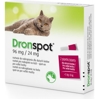 Dronspot Spot-on Cat 96 / 24 mg 2 x 1,12 ml