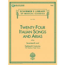 Twenty-Four Italian Songs & Arias + Audio Online 24 italských písní a árií pro zpěv střední hlas a klavír