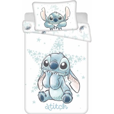 Povlečení do postýlky Lilo and Stitch White Star baby 100 x 135 cm 40 x 60 cm – Zboží Dáma