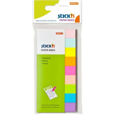 Stick´n by Hopax Samolepicí záložky Stick´n by Hopax - 12 x 50 mm / 9 x 50 lístků / neonové – Sleviste.cz