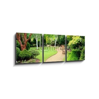 Obraz 3D třídílný - 150 x 50 cm - Lovely spring garden Krásná jarní zahrada